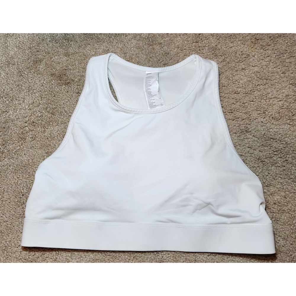 White Racerback Sports Bra